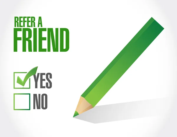 Refer a friend sign concept illustration — Stock Photo, Image