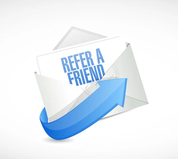 Refer a friend mail sign concept — Stock Photo, Image