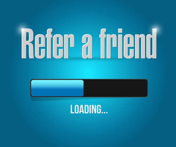 Refer a friend loading bar sign concept — Stock Photo, Image