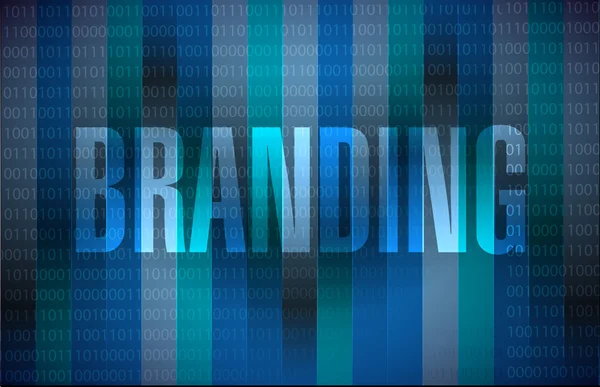 Branding binäre Zeichen Konzept Illustration — Stockfoto