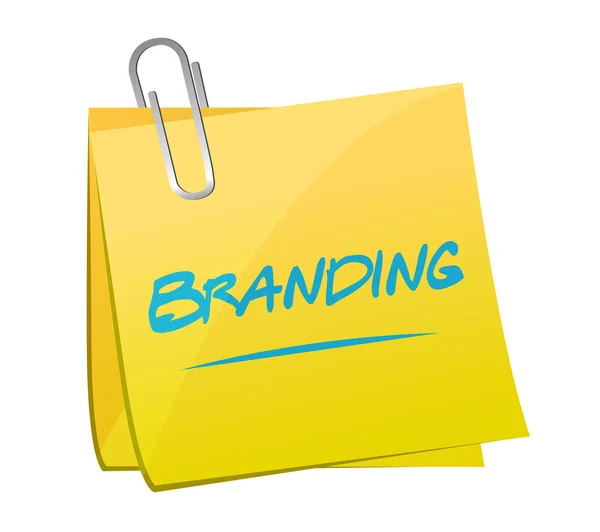 Branding memo post sign concept — Stock Photo, Image