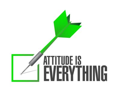 attitude is everything approve check sign concept clipart