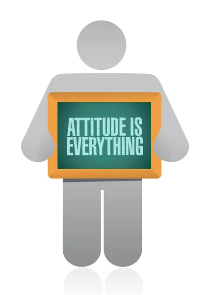 Attitude is everything avatar board sign concept — Stock Photo, Image