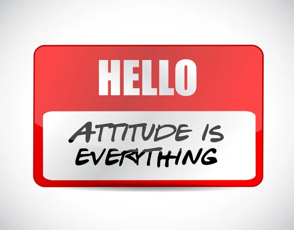 Attitude is everything name tag sign concept — Stock Photo, Image
