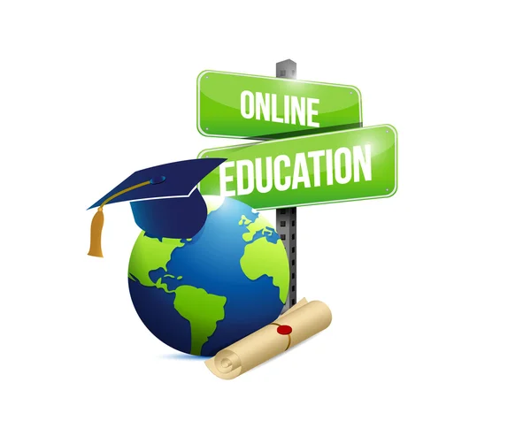 Online onderwijs netwerk concept illustratie — Stockfoto