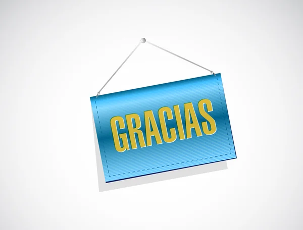 Spanish thanks message banner sign — Stock Photo, Image