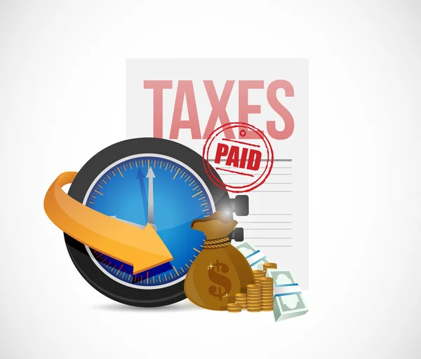 Taxes payées icônes concept illustration design — Photo