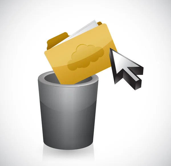 Cleaning your files concept. illustration — Stock Photo, Image