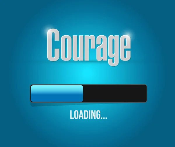 Courage loading bar sign concept — Stock Photo, Image