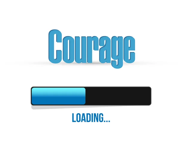 Courage chargement bar signe concept illustration — Photo