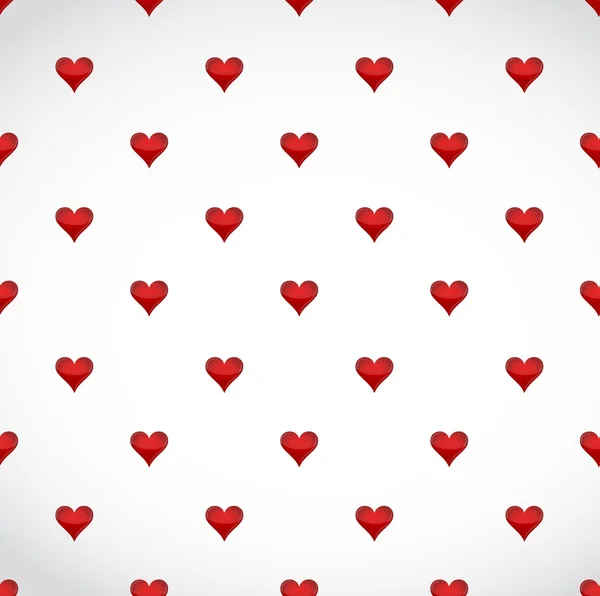 Red hearts patter over a white background — Stock Photo, Image