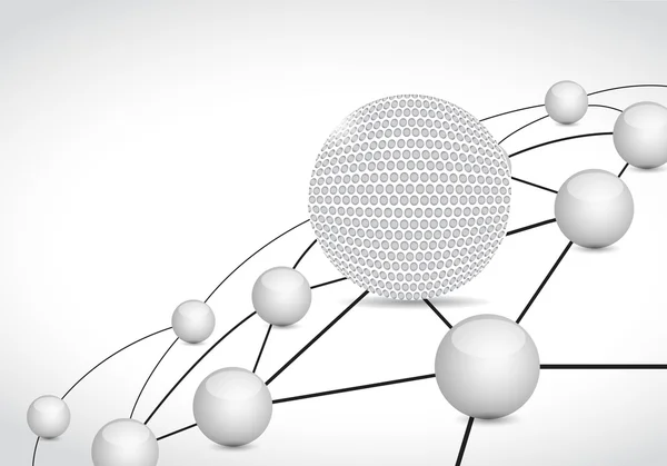 골프 링크 영역 네트워크 연결 개념 — 스톡 사진