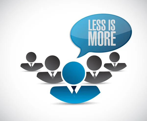 Less is more people sign concept — Stock Photo, Image