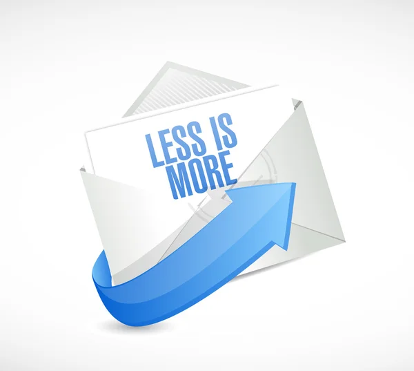 Less is more email sign concept — Stock Photo, Image