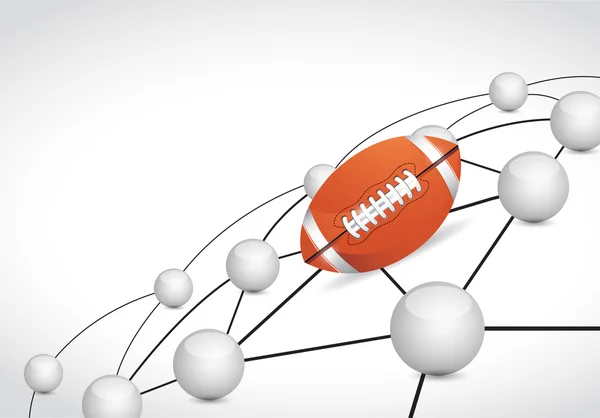 Football link sphere network connection concept — Stock Photo, Image