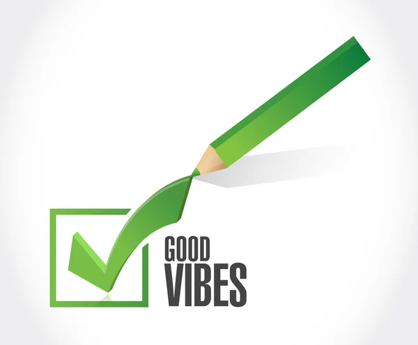 Good vibes check mark sign concept — Stock Photo, Image