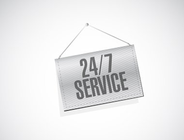 afiş işareti kavramı asılı 24-7 hizmet