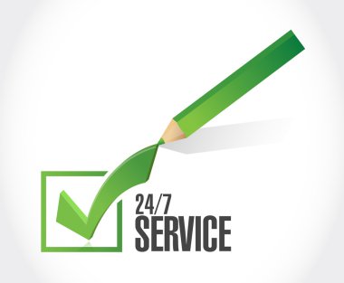 24-7 hizmet onay listesi işareti kavramı