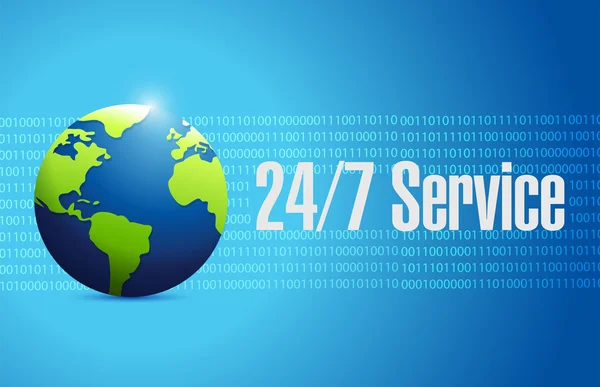 24-7 service international sign concept — Stock Photo, Image