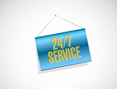 afiş işareti kavramı asılı 24-7 hizmet
