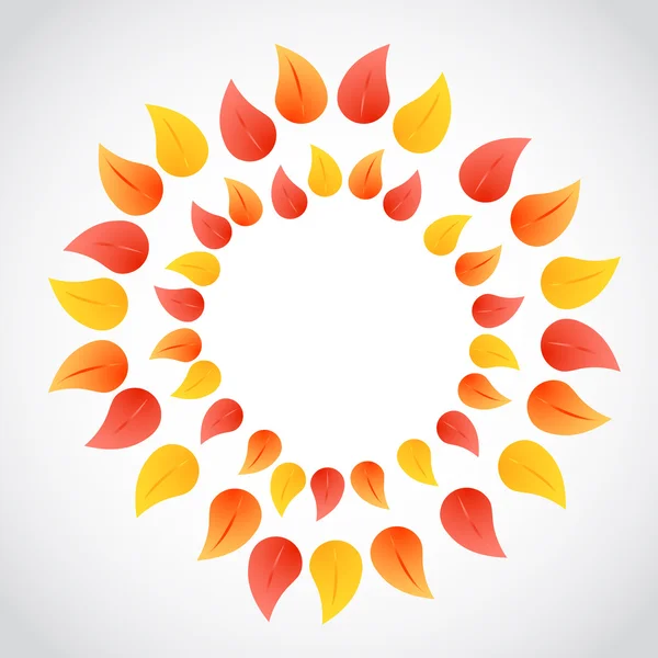 Рисунок круга осенних листьев — стоковое фото