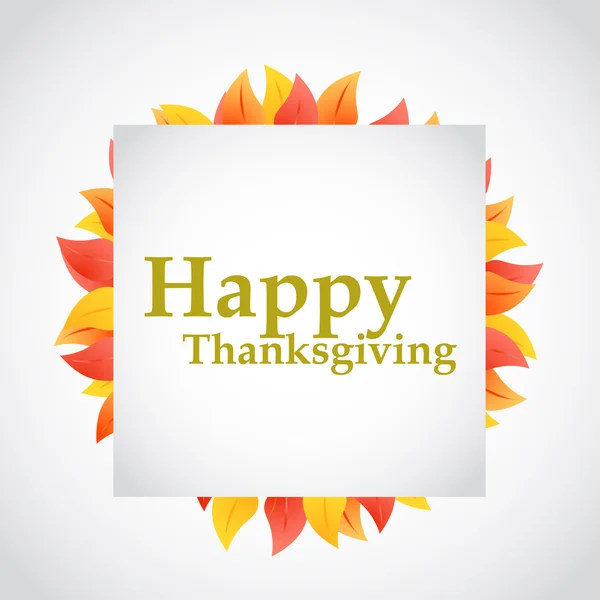 Happy thanksgiving autumn leaves sign — Stock Photo, Image