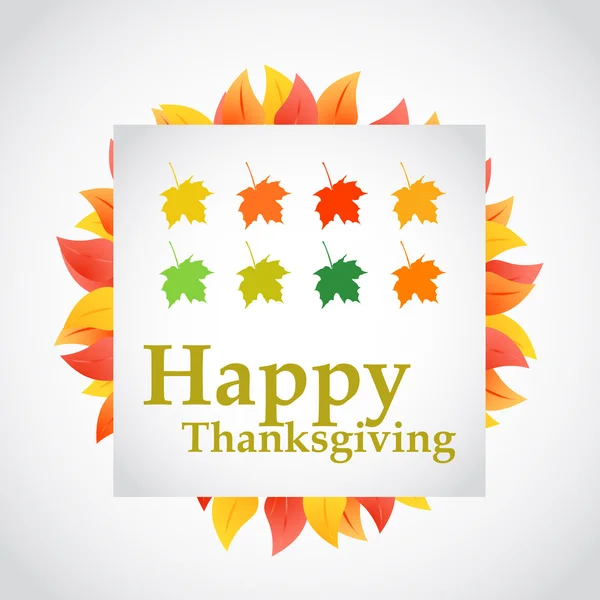 Happy thanksgiving autumn set of leaves sign — Stock Photo, Image