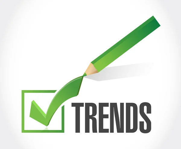 Trends check list sign concept illustration — Stock Photo, Image