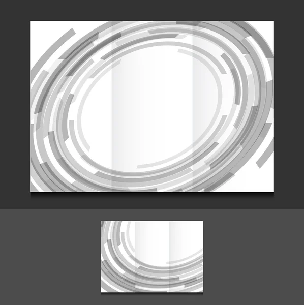 Tri fold grey circles illustration design — Stock Photo, Image