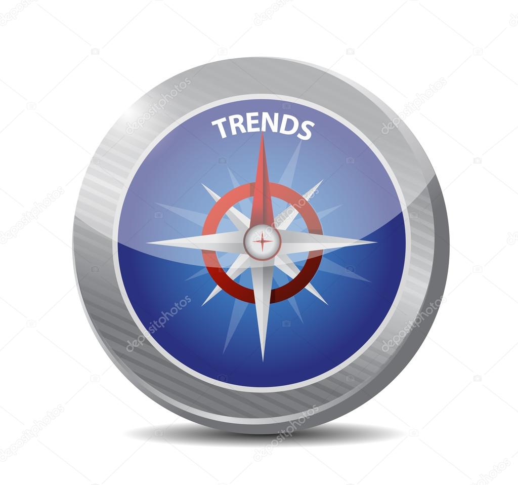 trends compass sign concept