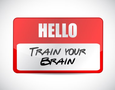 Senin beyin adı etiketi işareti kavramı tren