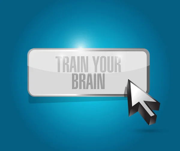 Entrenar su cerebro botón signo concepto — Foto de Stock