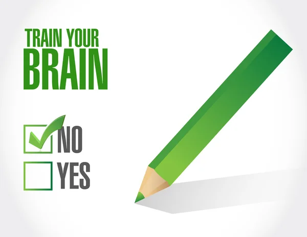 Trainieren Sie Ihr Gehirn-Checkliste-Zeichenkonzept — Stockfoto