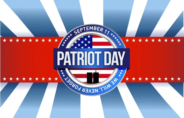 Patriot day seal sign illustration design graphic — Stock Photo, Image