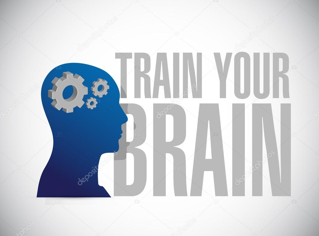 train your brain sign concept