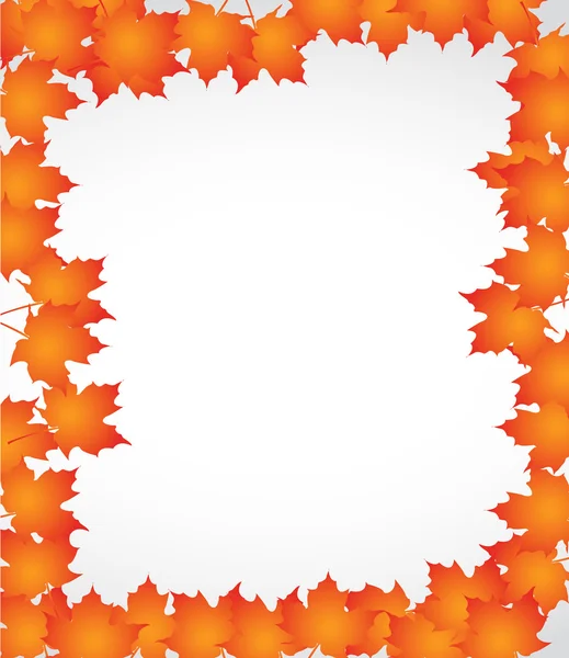 Orange autumn border leaves illustration design — Stock Photo, Image