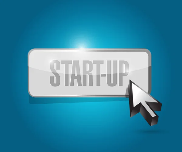 Start-up knop teken concept — Stockfoto