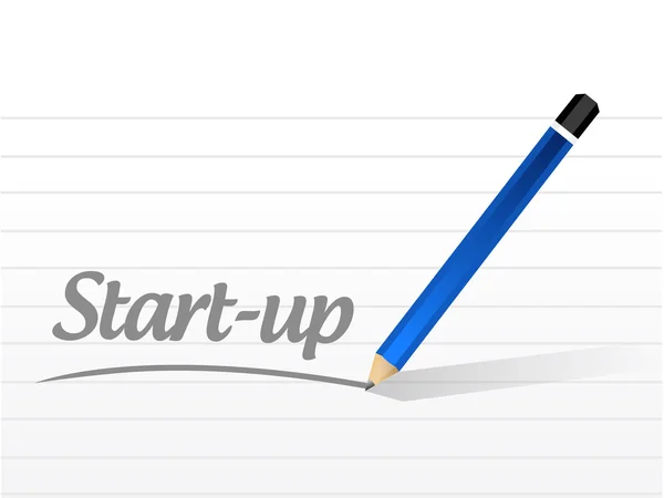 Start-up message sign concept illustration — Stock Photo, Image