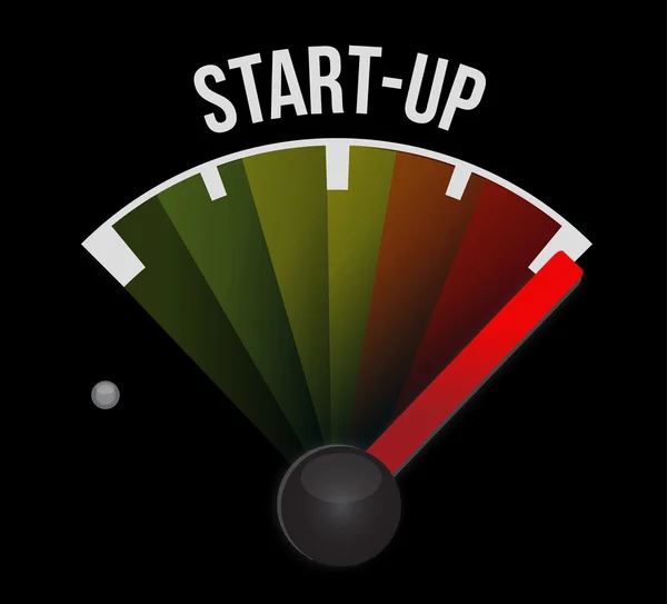 Start-up meter skylt konceptet illustration — Stockfoto