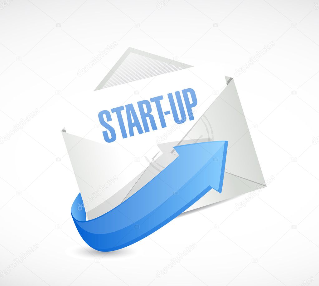 Start-up mail sign concept illustration design