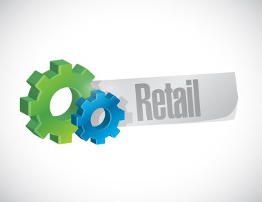 perakende sanayi işareti kavramı illüstrasyon