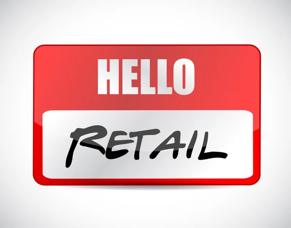 Retail namn etiketten tecken konceptdesign illustration — Stockfoto