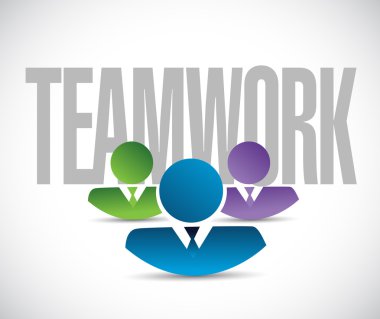 ekip çalışması işareti illüstrasyon tasarım grafik