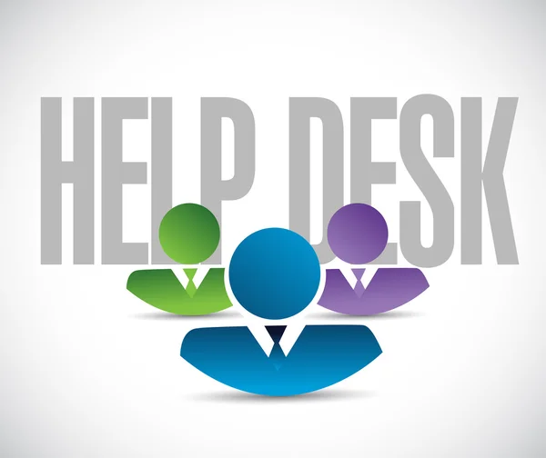 Helpdesk Team unterschreiben Illustration Design Grafik — Stockfoto