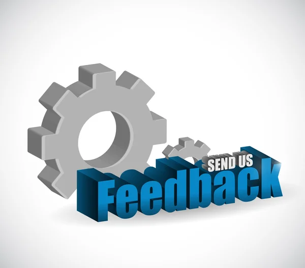 Send us feedback industrial sign illustration — Stock Photo, Image