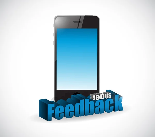 Envie-nos feedback telefone sinal ilustração design — Fotografia de Stock