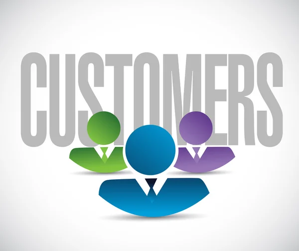 Customers team sign illustration design graphic — Stock Photo, Image