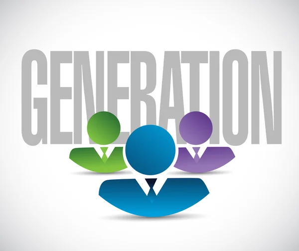 Generation team sign illustration design graphic — Stock Photo, Image