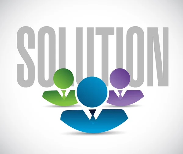 Solution team sign illustration design graphic — Stock Photo, Image