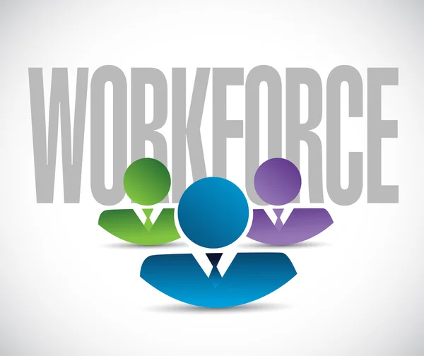 Workforce team sign illustration design graphic — Stock Photo, Image